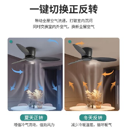 大風力黑色復古吊扇新款客廳餐廳復古商業(yè)低樓層臥室吸頂風扇工廠